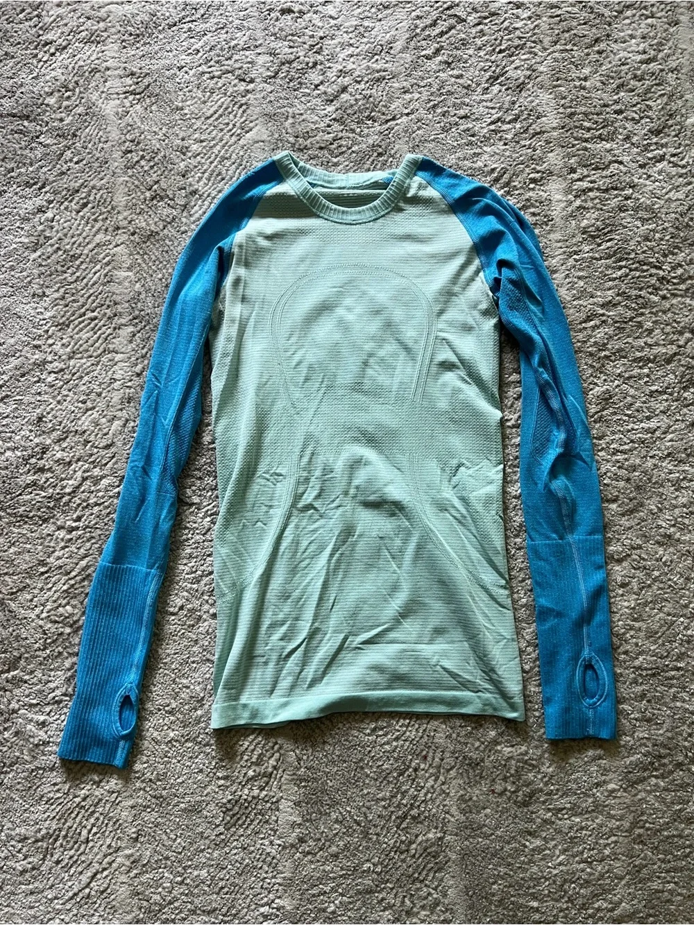lululemon athletica Mint Body Long-Sleeve (Color Block) Top